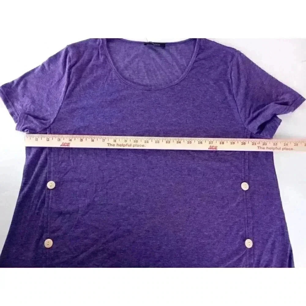 Loveu.dear Women's Pullover Purple Button Top sz 2XL - Picture 5 of 11